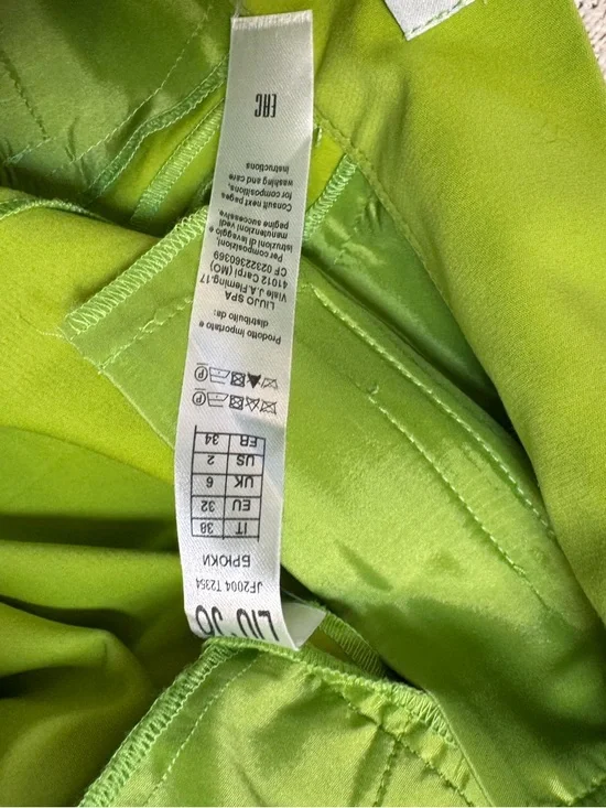 Liu Jo Lime Green Pleated High-Waist Trousers - Picture 5 of 5